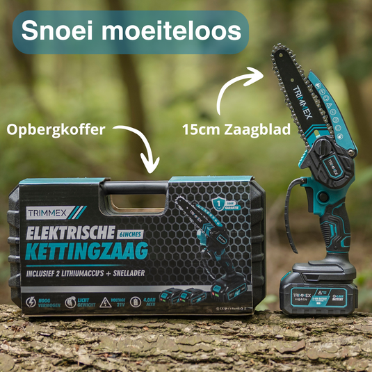 Mini-Kettensägen-Komplettset inkl. Koffer & 2 Akkus